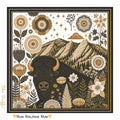 Honey Square University of Colorado Boulder bandana with buffalo, Flatirons, gold folk florals, Sko Buffs and Run Ralphie Run