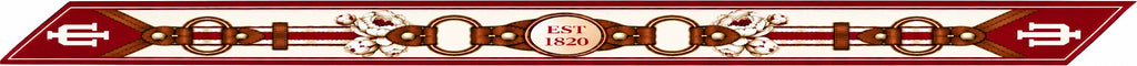 Indiana Honey Ribbon flat artwork with IU logos facing outward at each trim tip