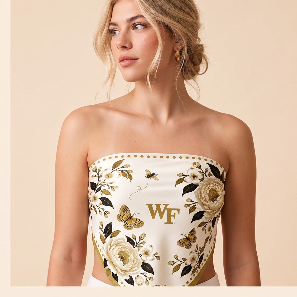 Wake Forest b.Honey Scarf worn as a bandeau