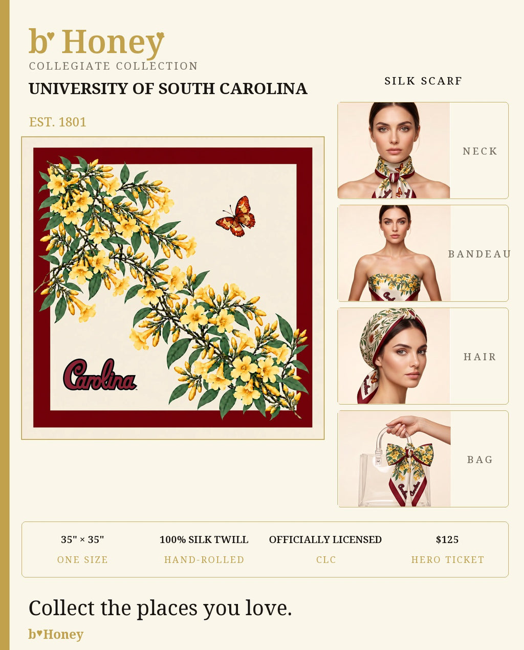 South Carolina b.Honey Scarf product board