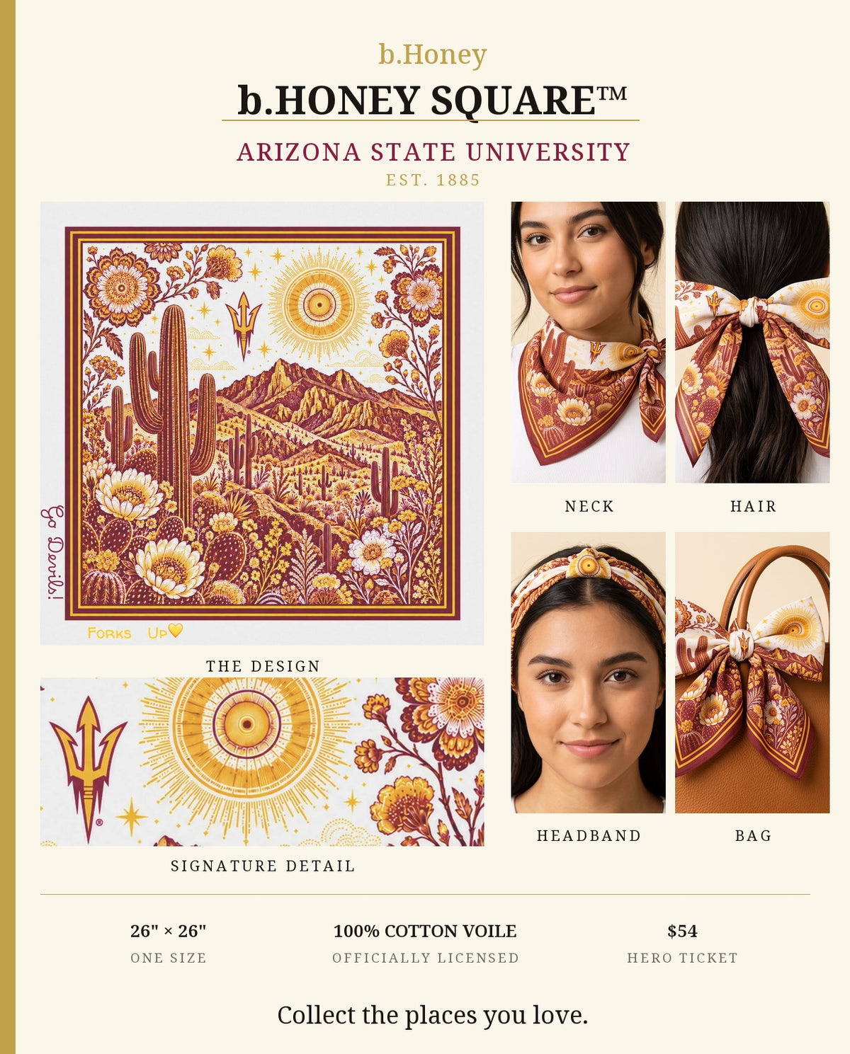 b.Honey Square™ Arizona State University product board