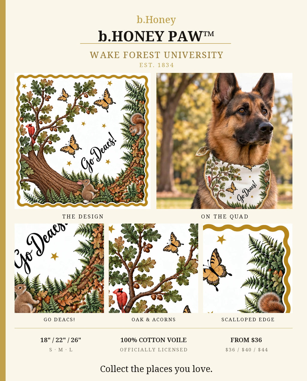 b.Honey Paw: Wake Forest University product board