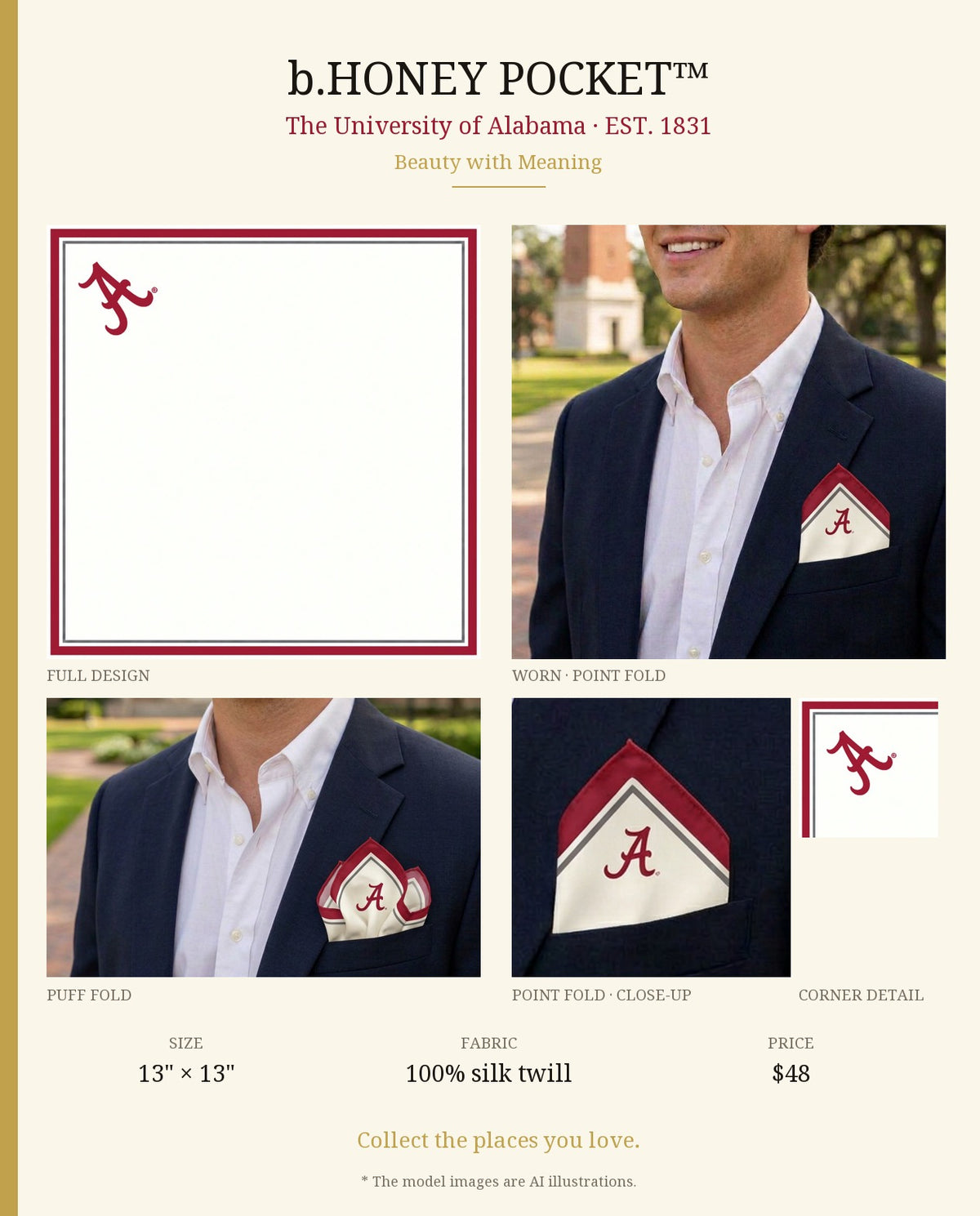 b.Honey Pocket™: University of Alabama product board