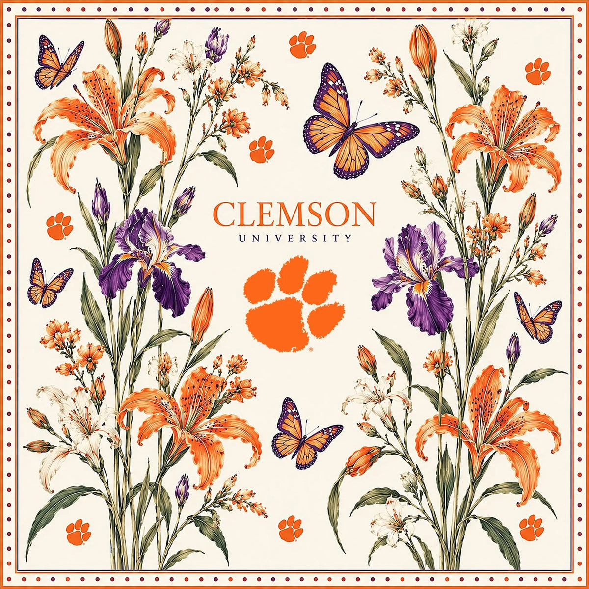 Clemson University Honey Scarf flat artwork