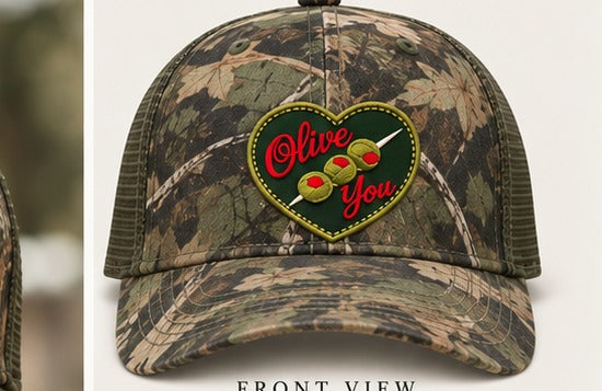 Olive You Honey Lid front view