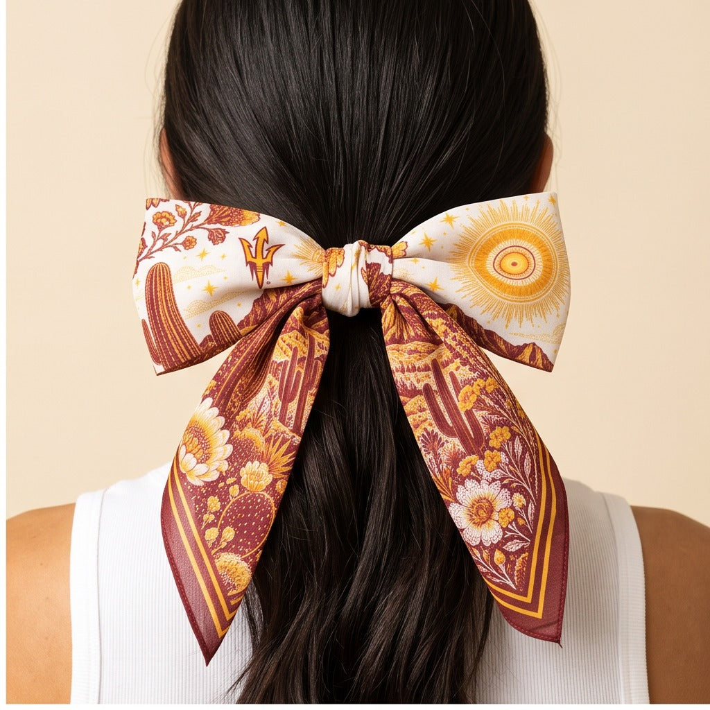 Arizona State b.Honey Square as a ponytail bow