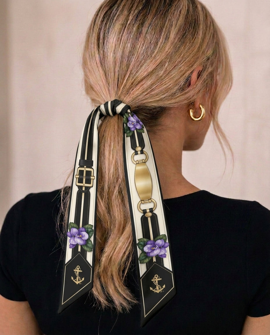 Tied in the hair