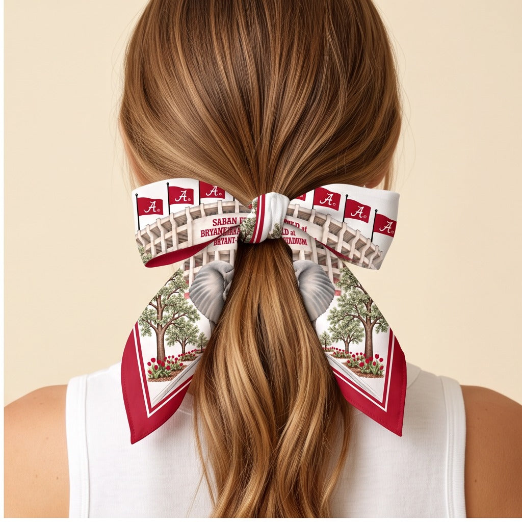Alabama b.Honey Square as a ponytail bow