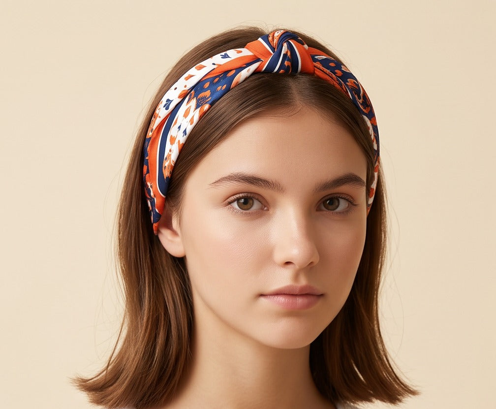 Auburn b.Honey Square worn as a knotted headband