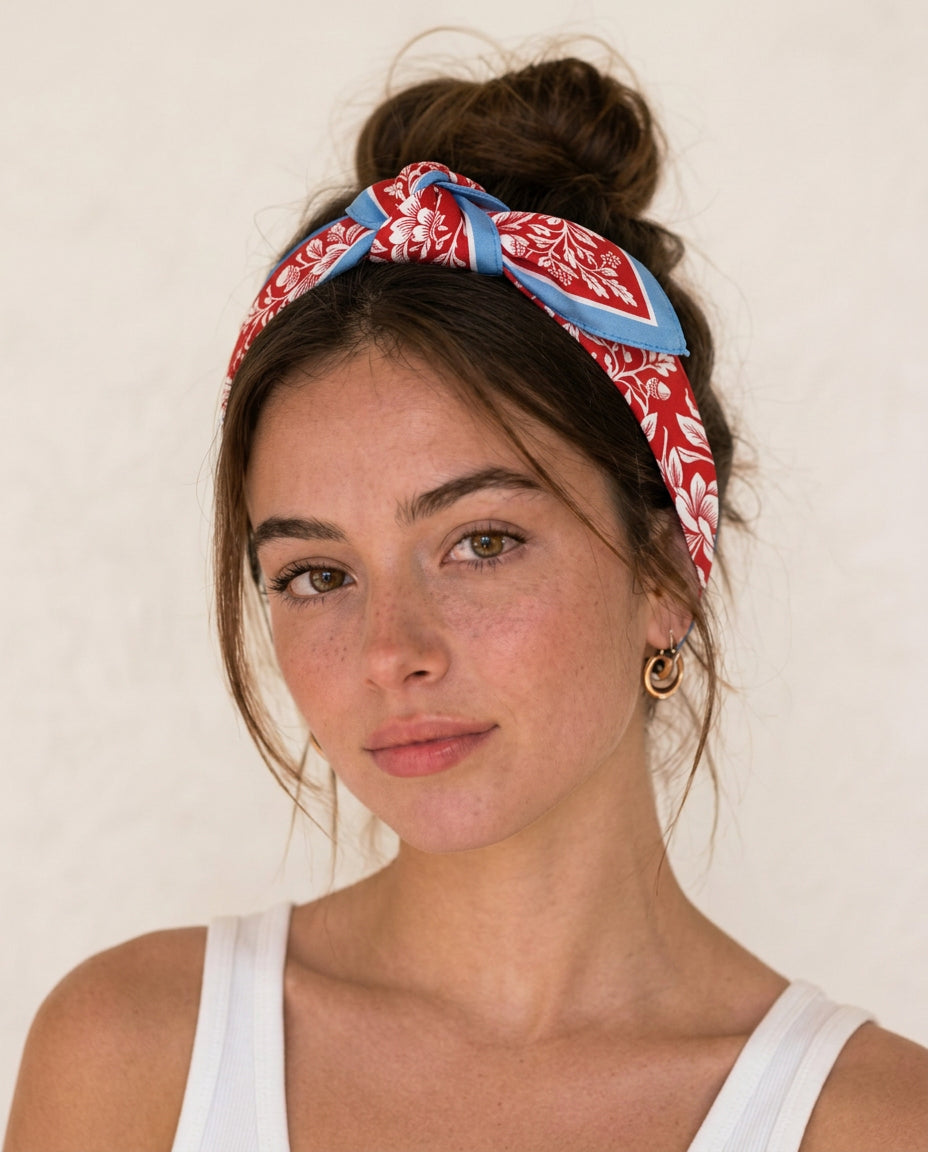 b.Honey Square™: University of Mississippi as a knotted headband