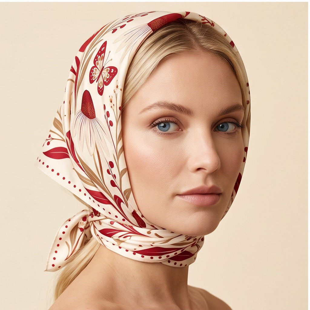 Indiana University Honey Scarf hair styling