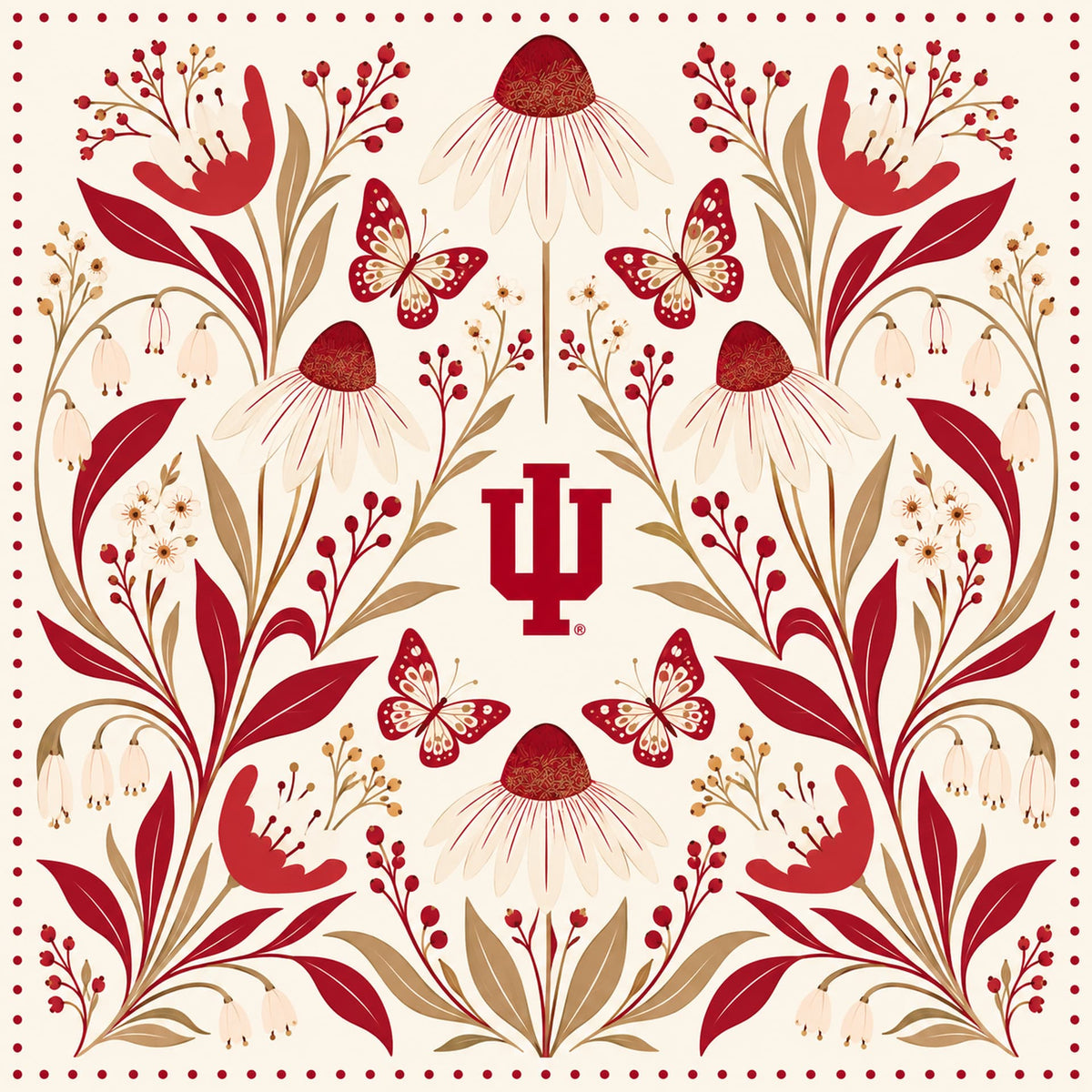 Indiana University Honey Scarf flat artwork