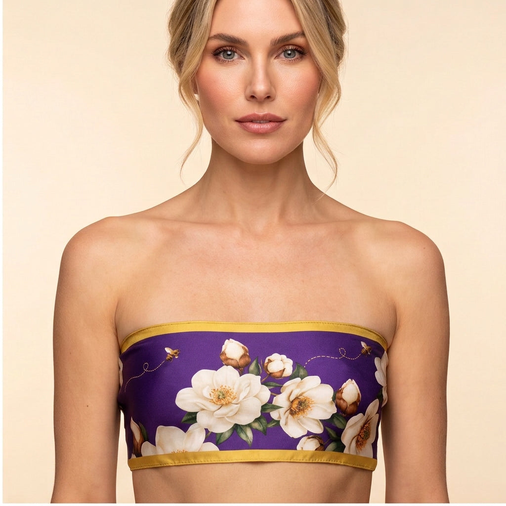 Louisiana State Honey Scarf front bandeau with tie hidden at back