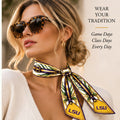 Honey Ribbon Louisiana State University worn at the neck