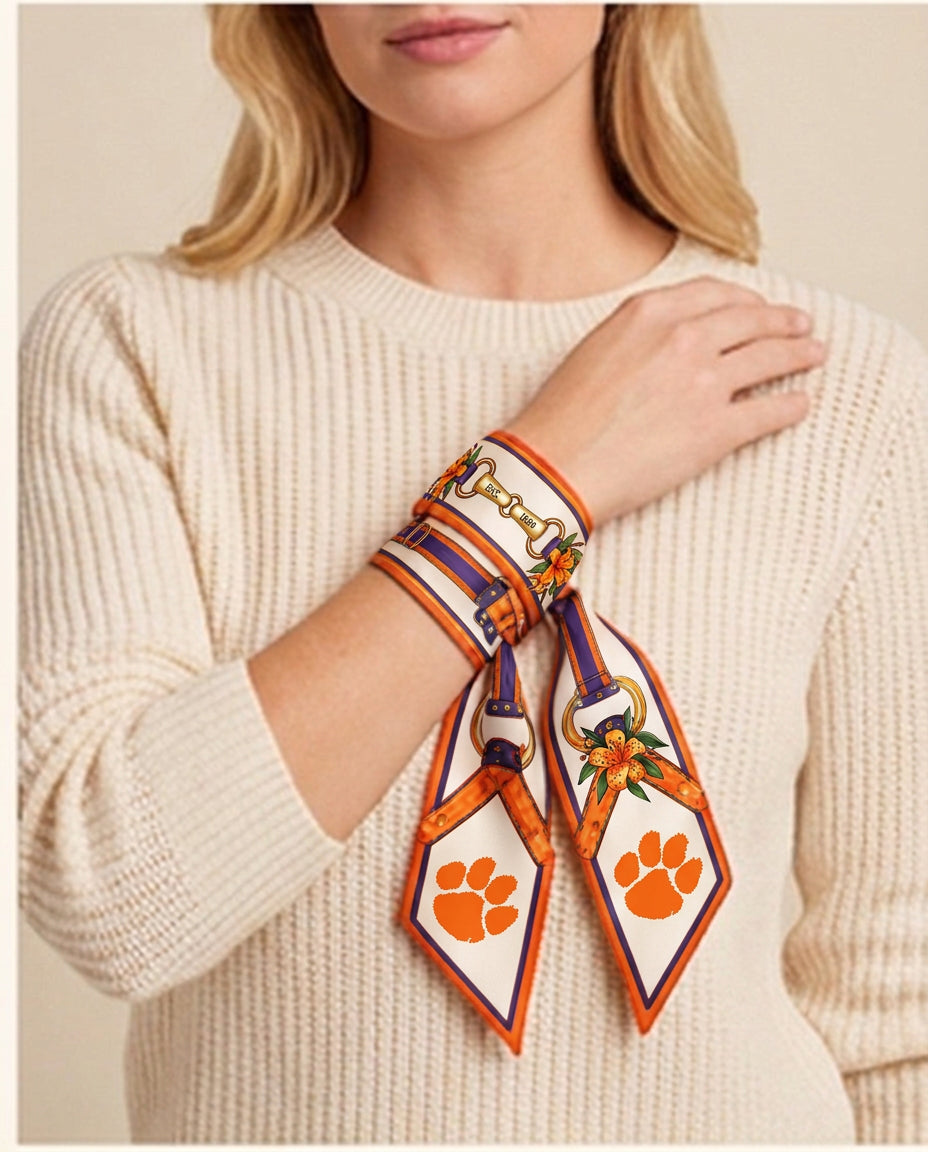 Honey Ribbon: Clemson University wrapped at the wrist