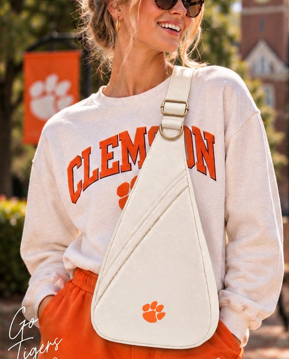 Honey Sling: Clemson University worn crossbody