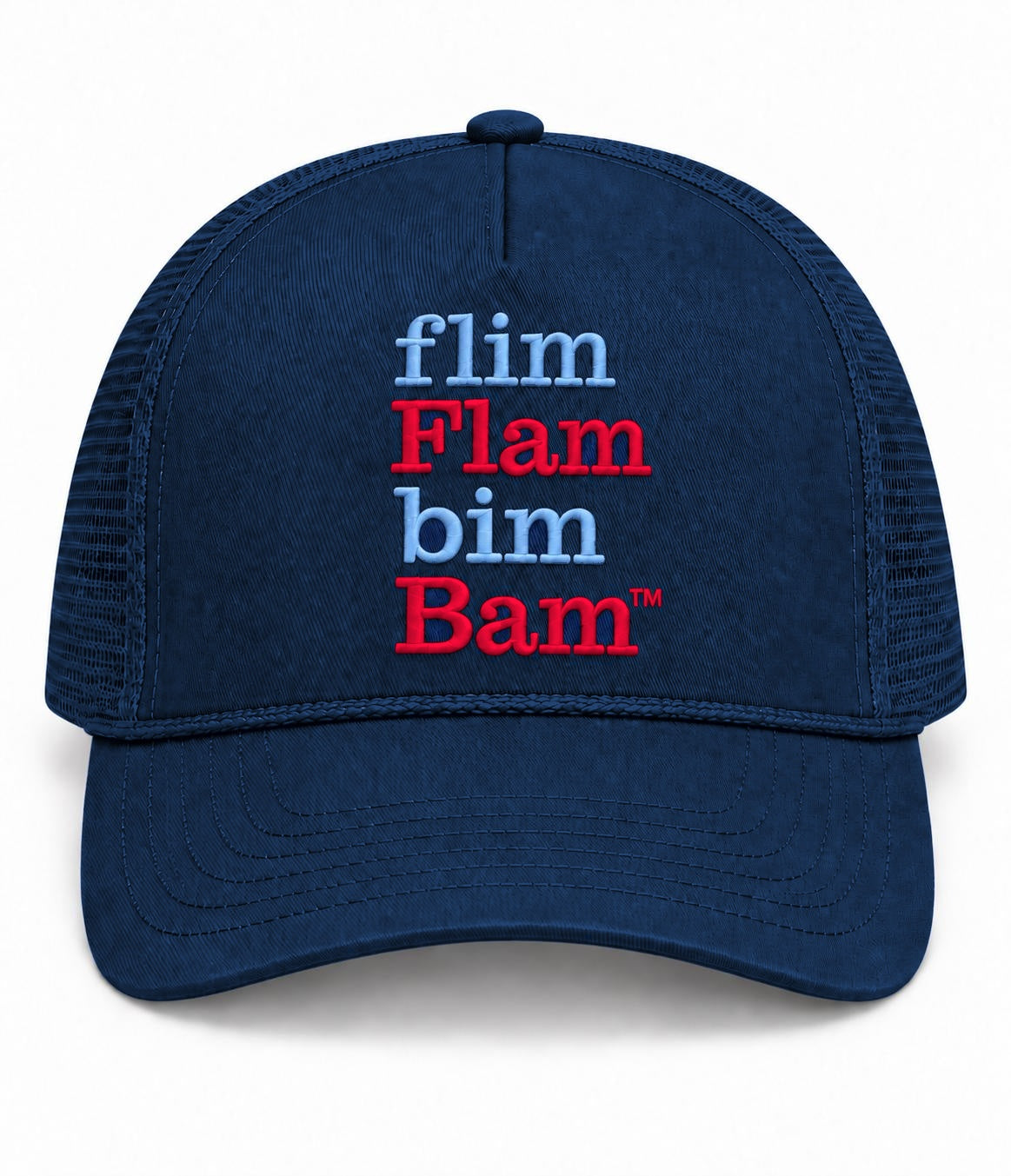 Navy b.Honey Lid University of Mississippi trucker, front view