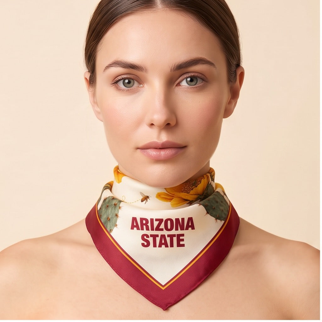 Arizona State b.Honey Scarf worn as a neck wrap