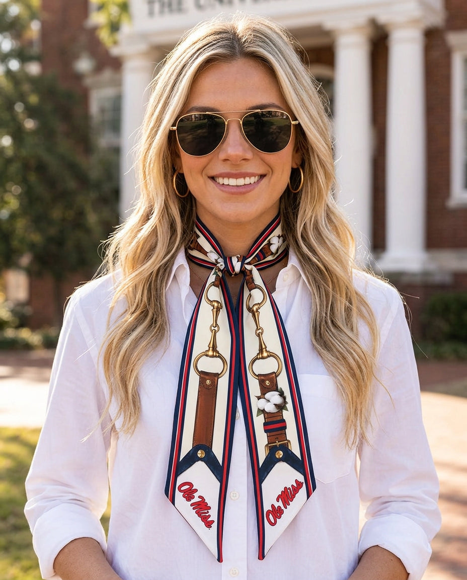 b.Honey Ribbon™: University of Mississippi tied at the neck