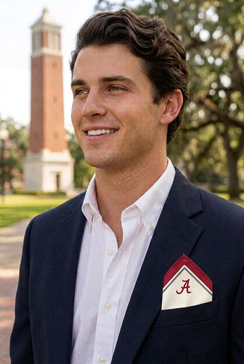 b.Honey Pocket™: University of Alabama worn in a point fold