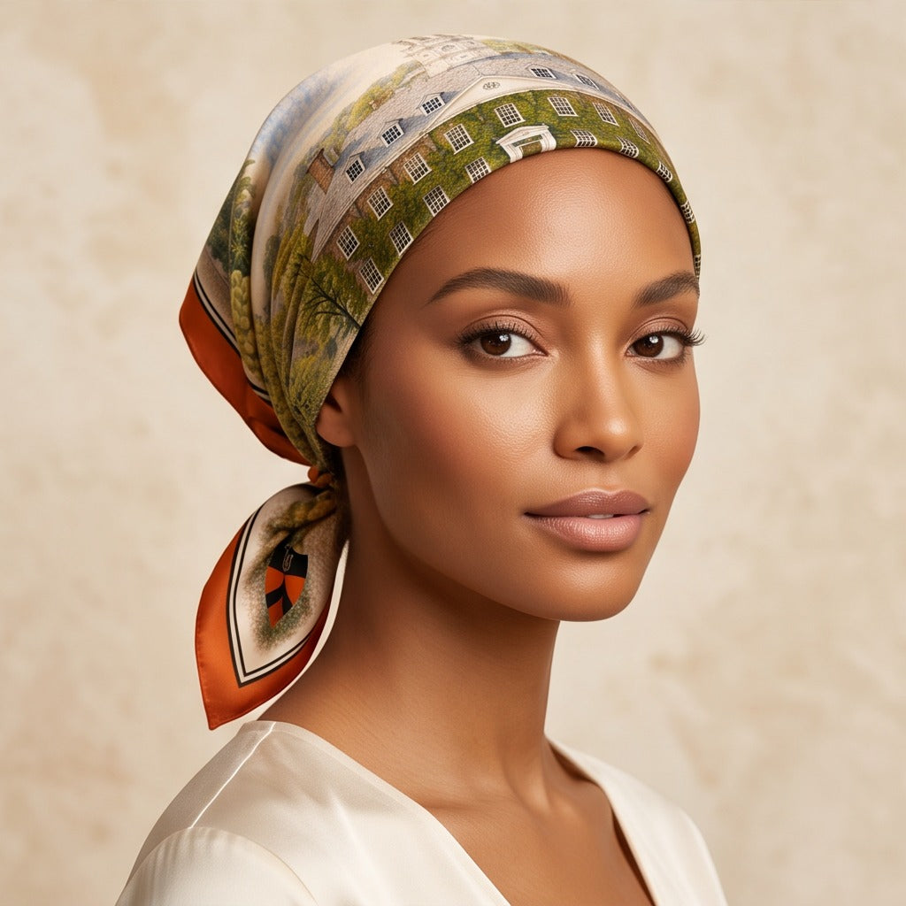 Princeton University Honey Scarf hair styling