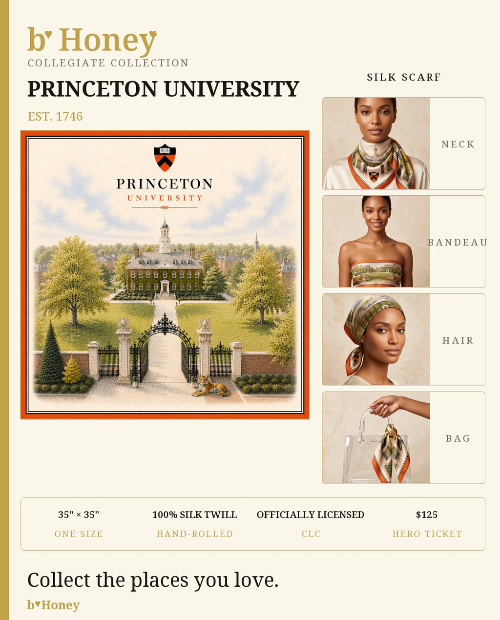 Princeton University Honey Scarf product board