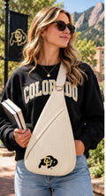 Model wearing the Honey Sling: University of Colorado