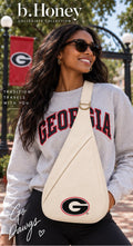 Model wearing the Honey Sling: University of Georgia