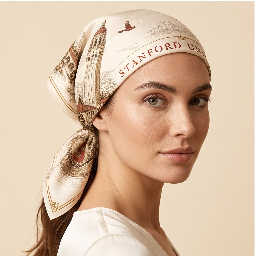 Stanford Honey Scarf hair styling