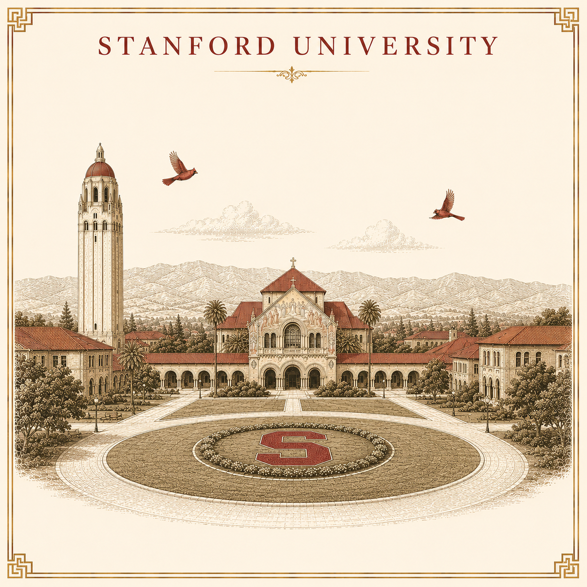 Stanford Honey Scarf flat artwork