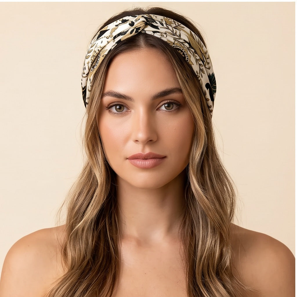 Colorado Honey Scarf hair styling