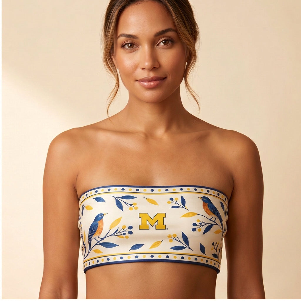 Michigan Honey Scarf front bandeau with tie hidden at back