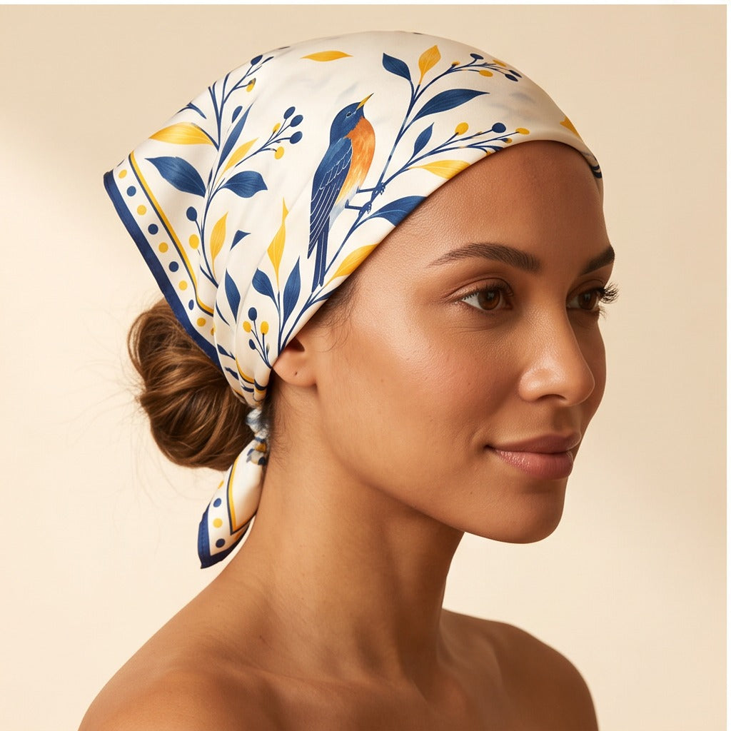Michigan Honey Scarf hair styling