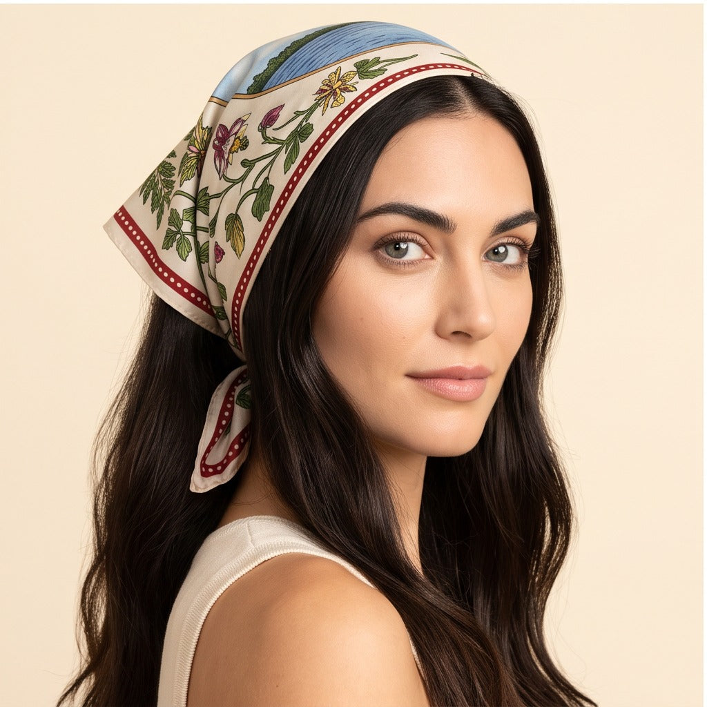 Minnesota Honey Scarf hair styling