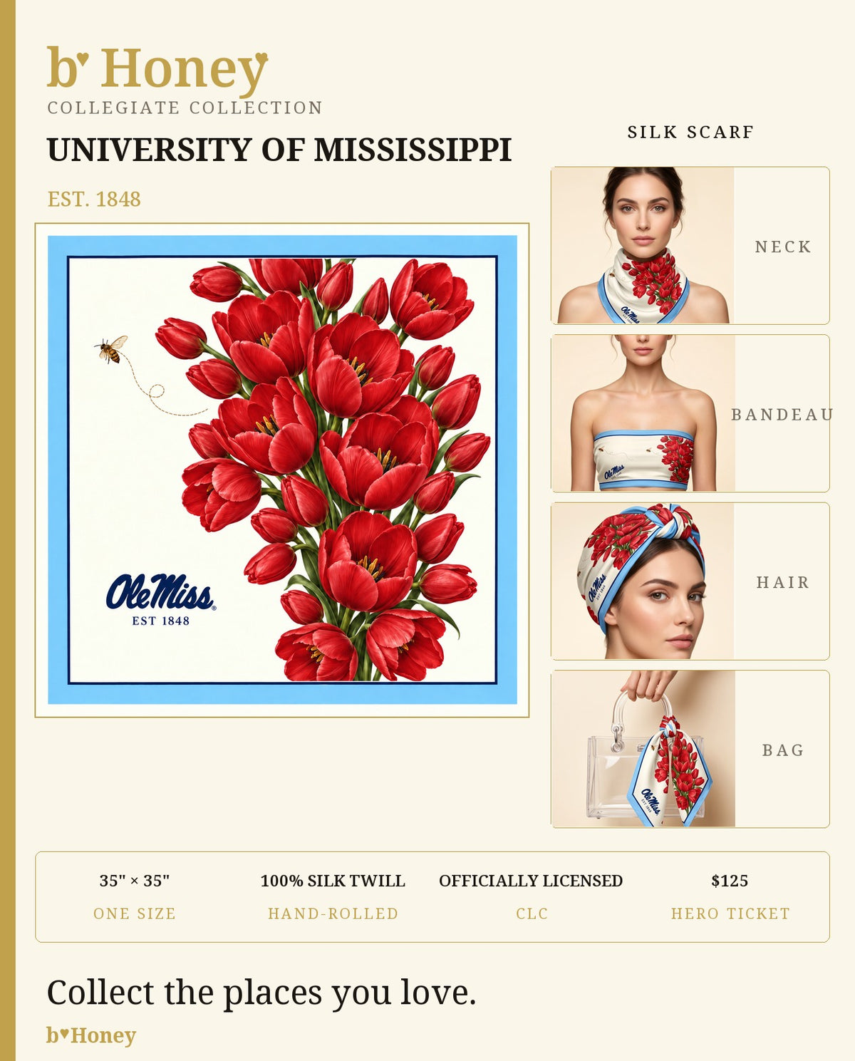 Ole Miss Honey Scarf product board