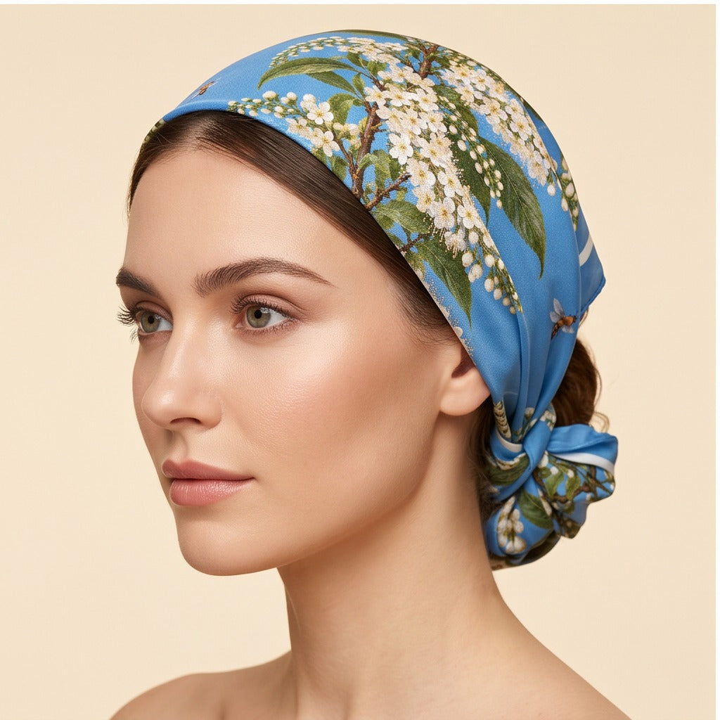 UNC Honey Scarf hair styling
