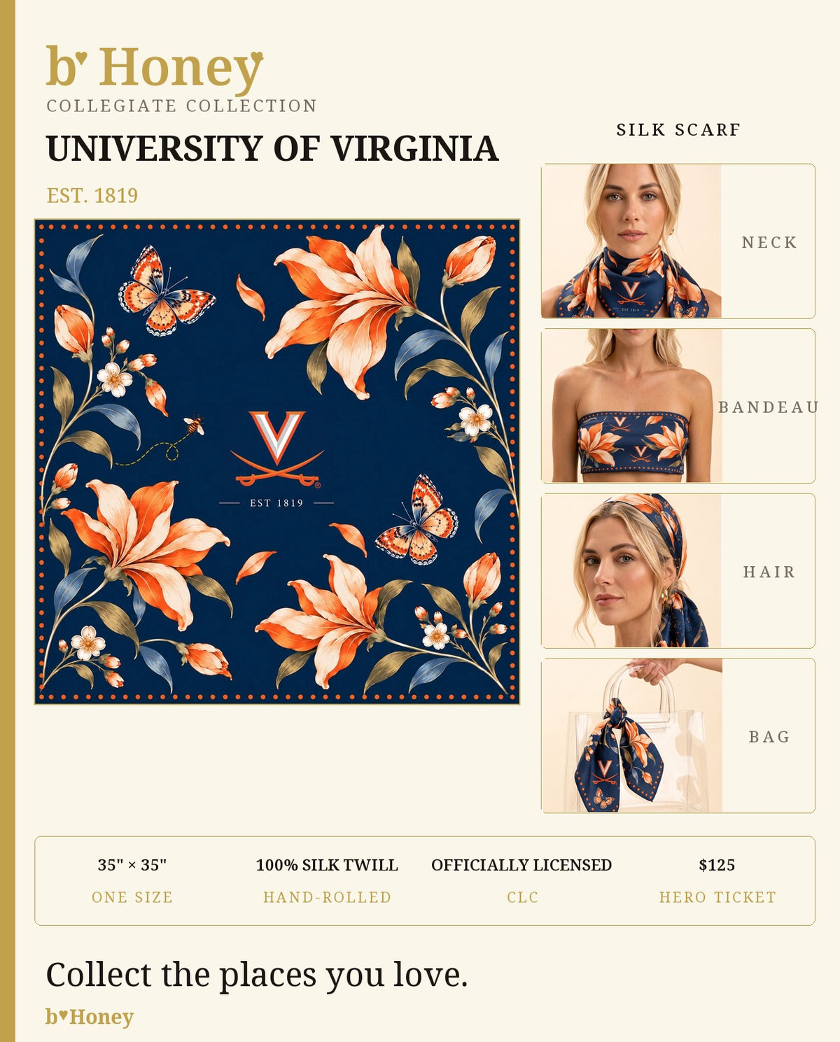 Virginia Honey Scarf product board