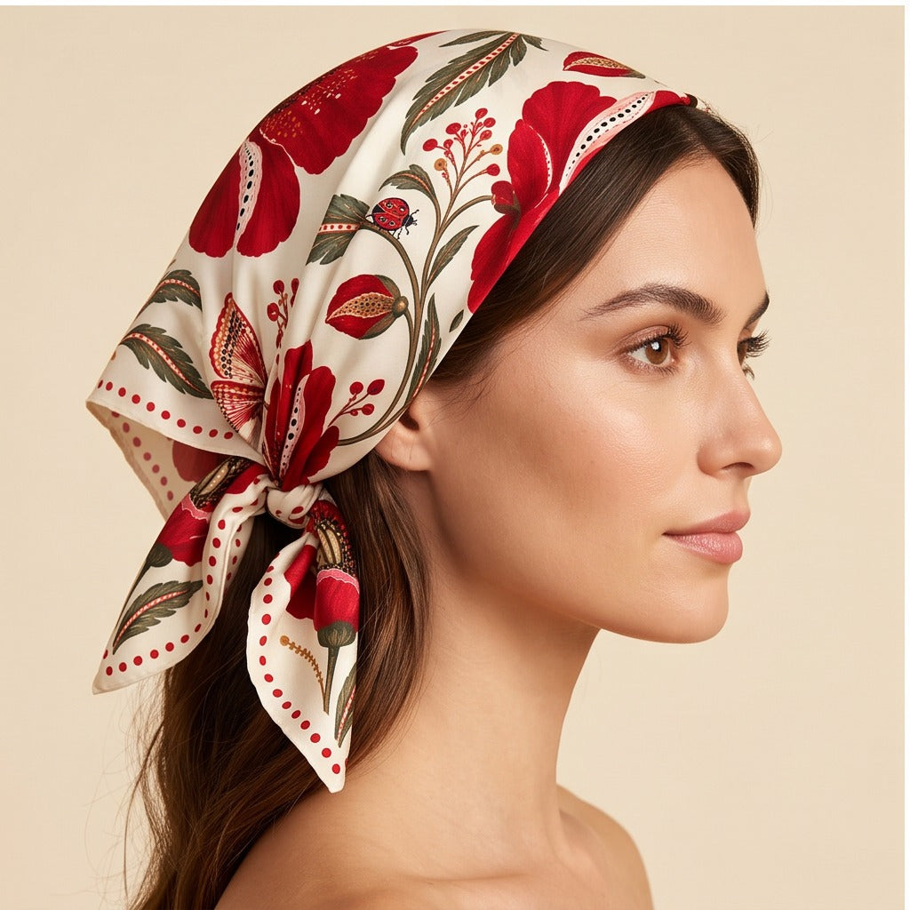 Wisconsin Honey Scarf hair styling