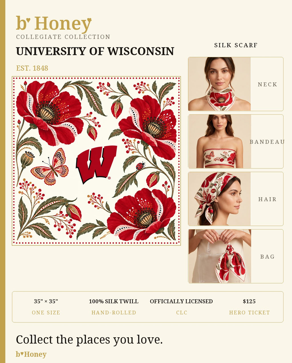 Wisconsin Honey Scarf product board