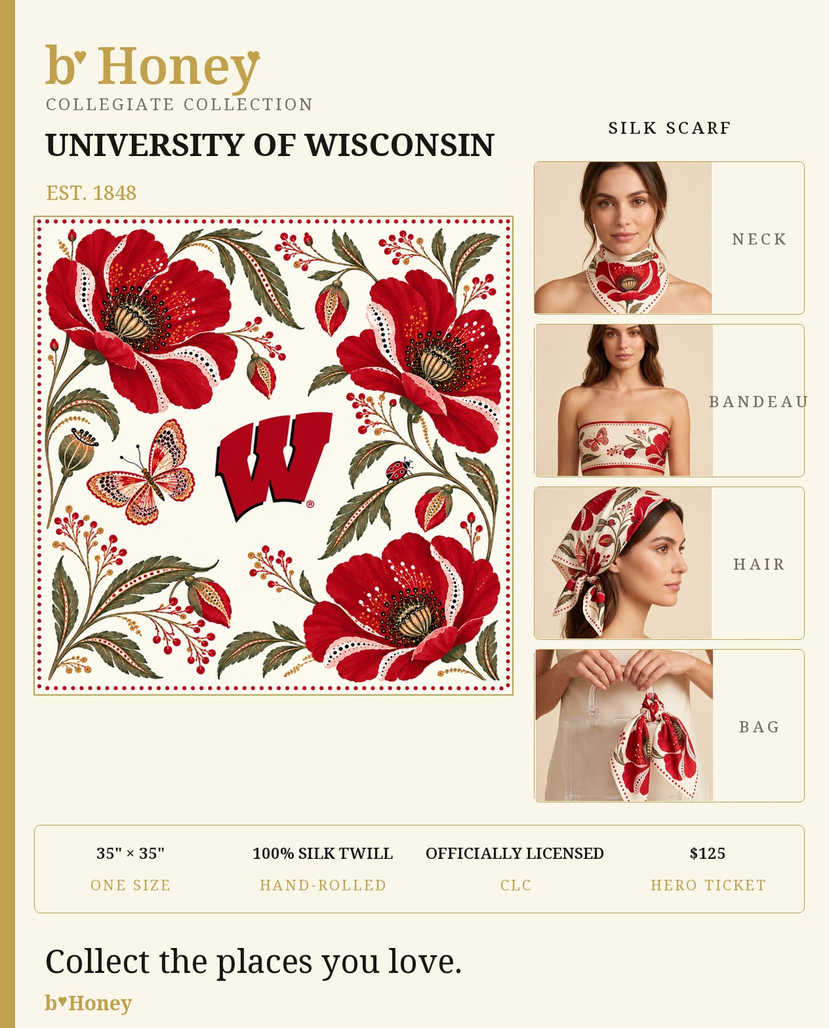 Wisconsin Honey Scarf product board