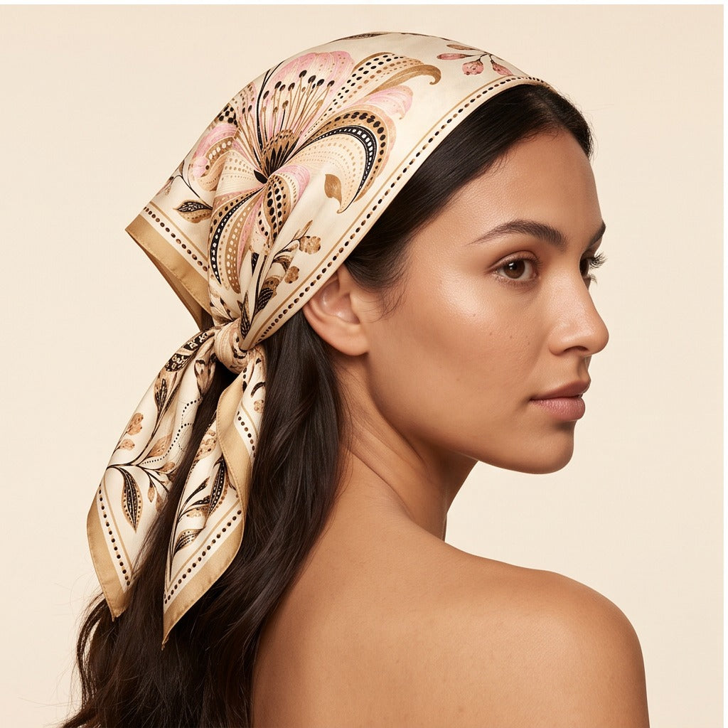 Vanderbilt Honey Scarf hair styling