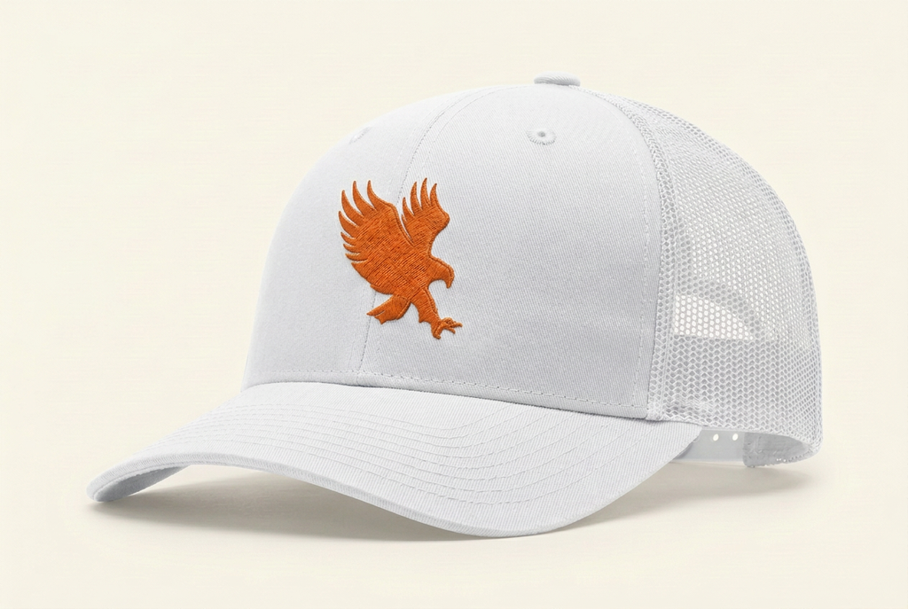 b.Honey Lid: Auburn University, All White with orange eagle